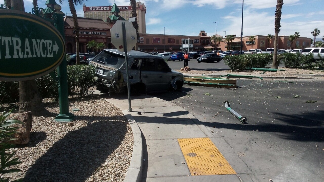 High-Speed Car Chase Ends in Crash Near Boulder Station Hotel and Casino – Suspect Arrested